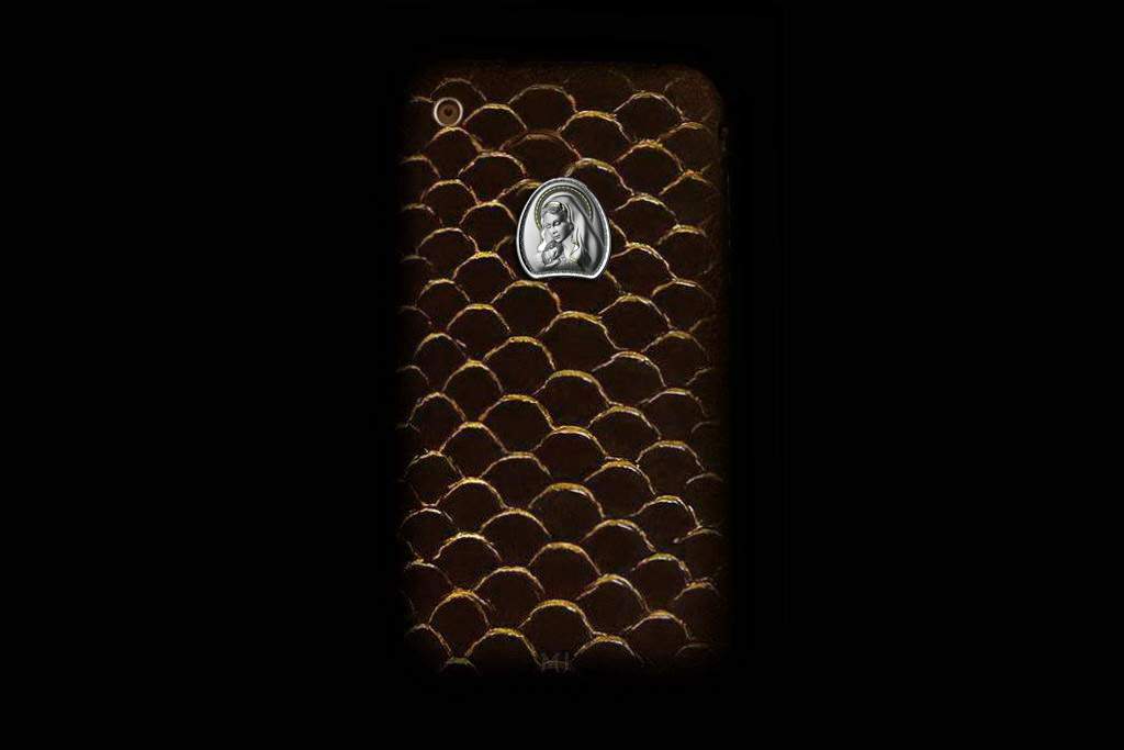 Apple iPhone 3GS Fish Leather MJ Limited Edition - Brown Golden Fish with Gold Apple 64gb Modding